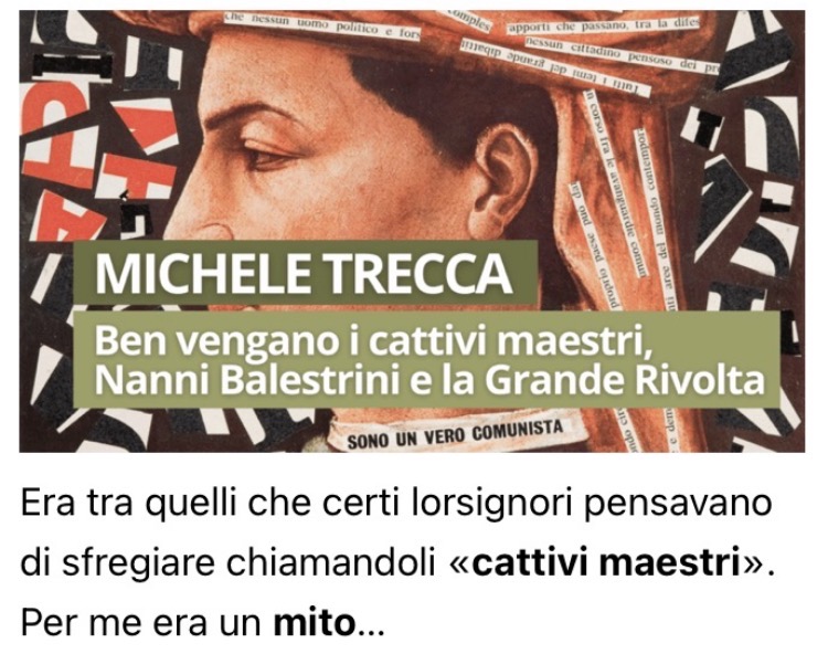 Balestrini, movimento 77, Gruppo 63, Beuys, Cattelan, Brigate rosse, Autonomia operaia, Toni Negri, delitto Moro, narrativa, sperimentazione, Giangiacomo Feltrinelli